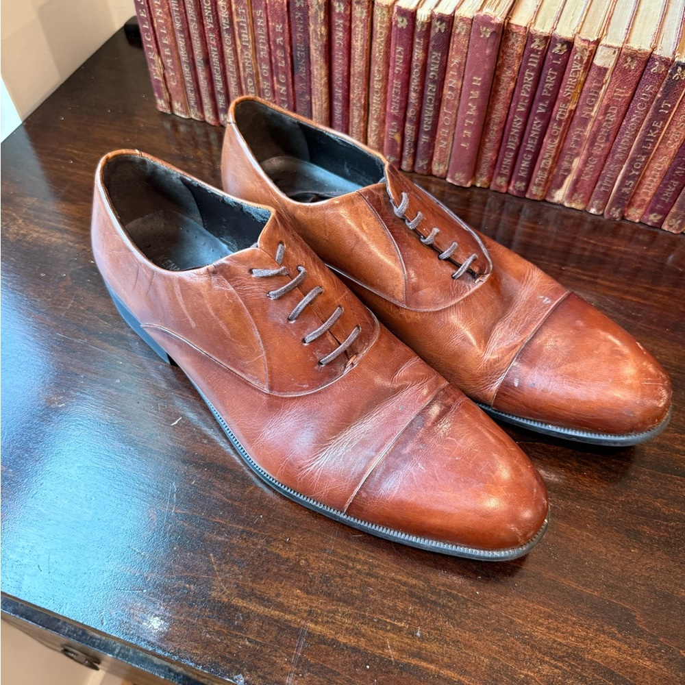 Kenneth Cole Tan Leather Oxfords